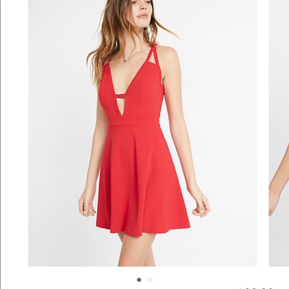 Black Express a-line skater dress